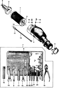 SS125 Air cleaner + tools
