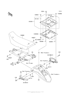 KL650 Сиденье
