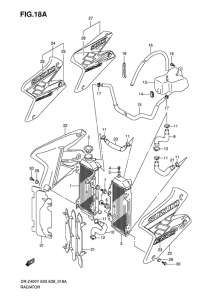 DR-Z400 Радиатор
