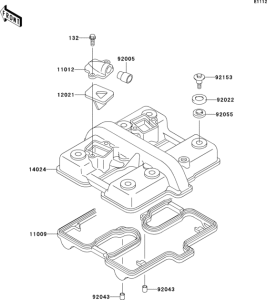 EX500 Крышка головки цилиндров