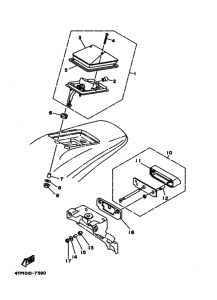 DT230 Габаритный задний фонарь