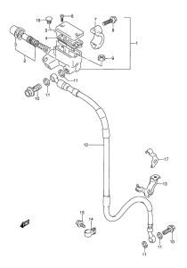RMX250 Передний тормозной цилиндр