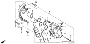 VT600C Передний суппорт