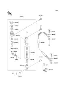 KX65 Задний торм цилиндр