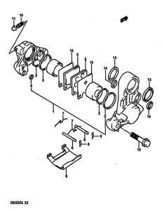 RGV250 Задний суппорт
