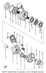 YR2 Коленвал и поршни