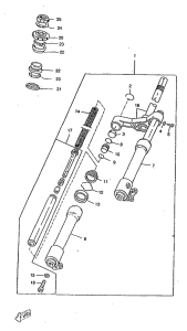CW50RS Передняя вилка