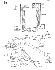 KL250 Swing arm / shock absorbers