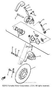 XS400SH Передний суппорт