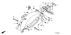 CBF150 Заднее крыло