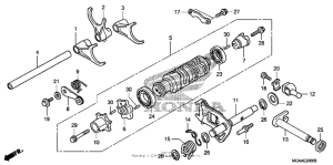 GL1800 (ABS) Shift drum + shift fork