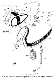 MX125B Топливный бак