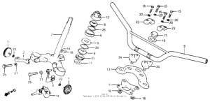 XL80S Handlebar + top bridge + steering stem 80-82