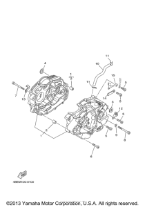 XT225MC Картер двигателя