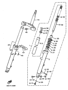 XJ900 Передняя вилка