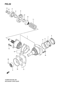 VL800 Secondary drive gear