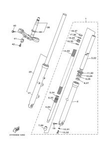 XV535 Передняя вилка