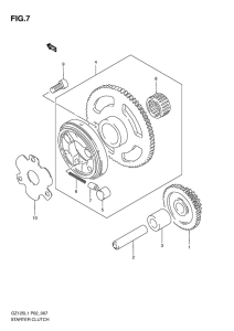 GZ125 Муфта стартера