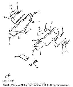 XT350B Боковые обтекатели