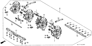 CBX750P2 Carburetor assy