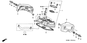 VT125 Крышка головки заднего цилиндра