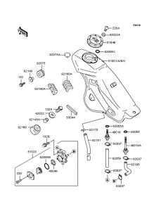 KLX250 Топливный бак