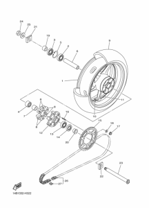 YZF-R1 Rear wheel complete assy