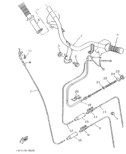 CW50 Steering handle. cable