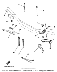 YZ80U Handle switch-lever