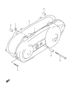 AE50 Crankcase lh cover