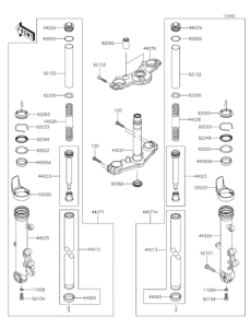 EX400 Передняя вилка