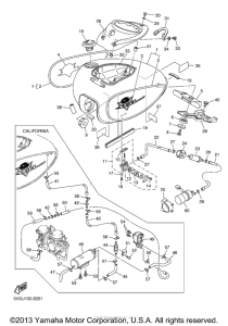 XVS1100AWR Топливный бак