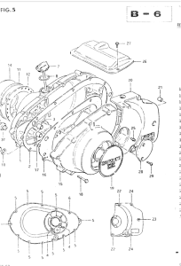 GSX400 Crankcase cover ass`y  (v
