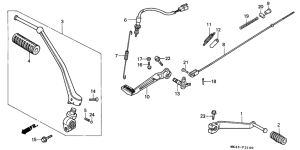 XBR500 Brake pedal assy