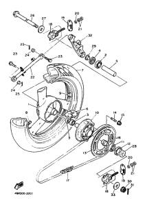 XJ600S Переднее колесо