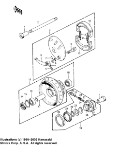 KE125 Front hub / brake