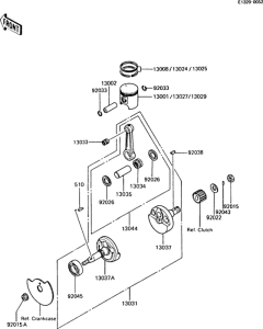 AR125S Коленвал и поршни