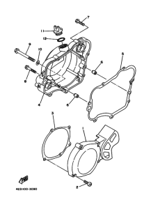 YZ80 Крышка картера двигателя