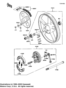 AR50 Rear wheel / hub / brake / chain