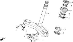 VFR750R Траверса нижняя