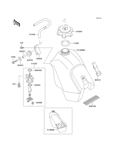 KX500 Топливный бак