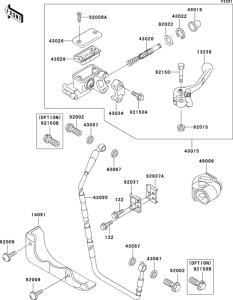 KX125 Главный тормозной цилиндр