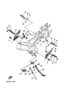 TZR250 ｽﾀﾝﾄﾞ. ﾌｰﾄﾚｽﾄ