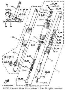 TT350T Передняя вилка