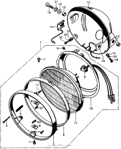 CB450 Headlight k5-k7