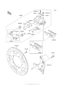 VN1700 Задний тормоз