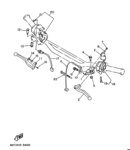 TT250R Handle switch. lever