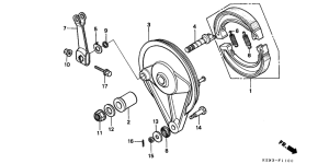 CMX250C Задний тормоз
