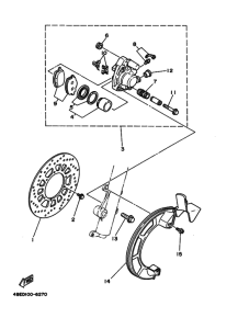 XT225 XT225H Передний суппорт