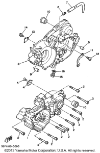 WR250Z Картер двигателя